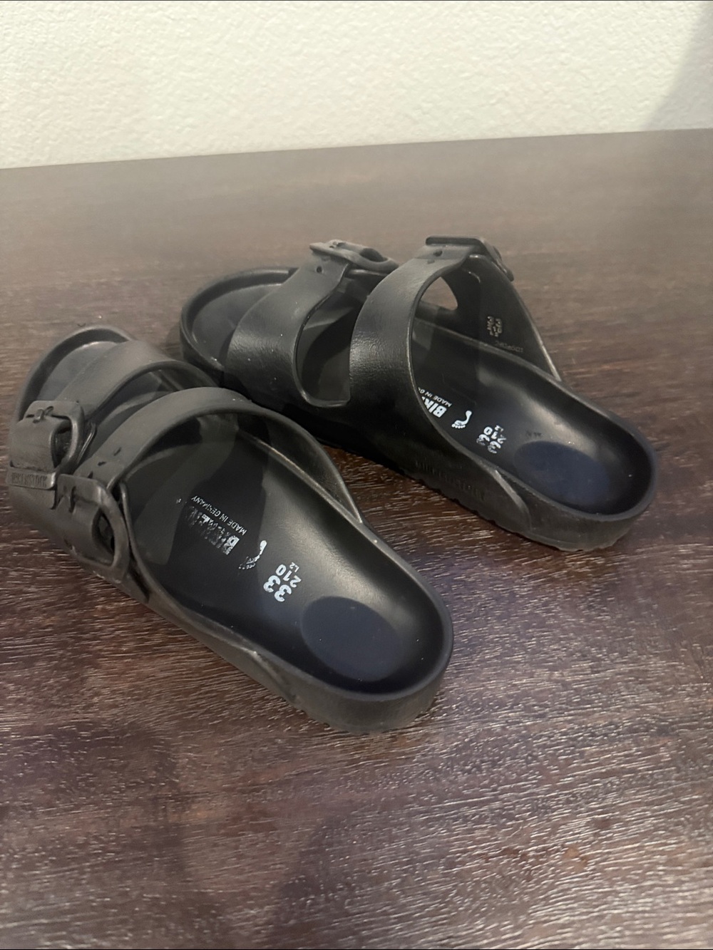 Birkenstock Black Double-Buckle EVA Slide Sandals